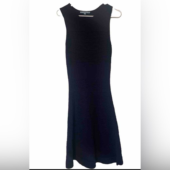 Antonio Melani Molly Midnight Navy Textured Knit Fit Flare Dress Size S Career - Picture 1 of 7